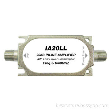 Low Power Consumption 5-1000 Mhz 20 Db Gain Inline Amplifier 